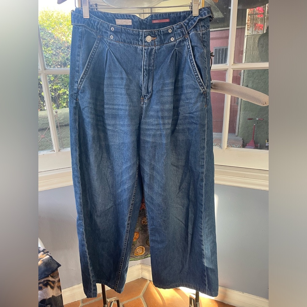 Pilcro Wide Leg Denim Jeans, Size 27, TAILORED length